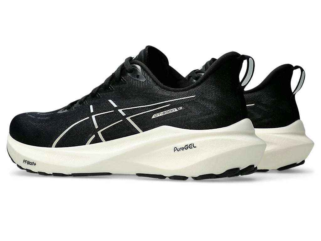 ASICS MEN'S GT 2000 13  BLACK/WHITE RUNING SHOES