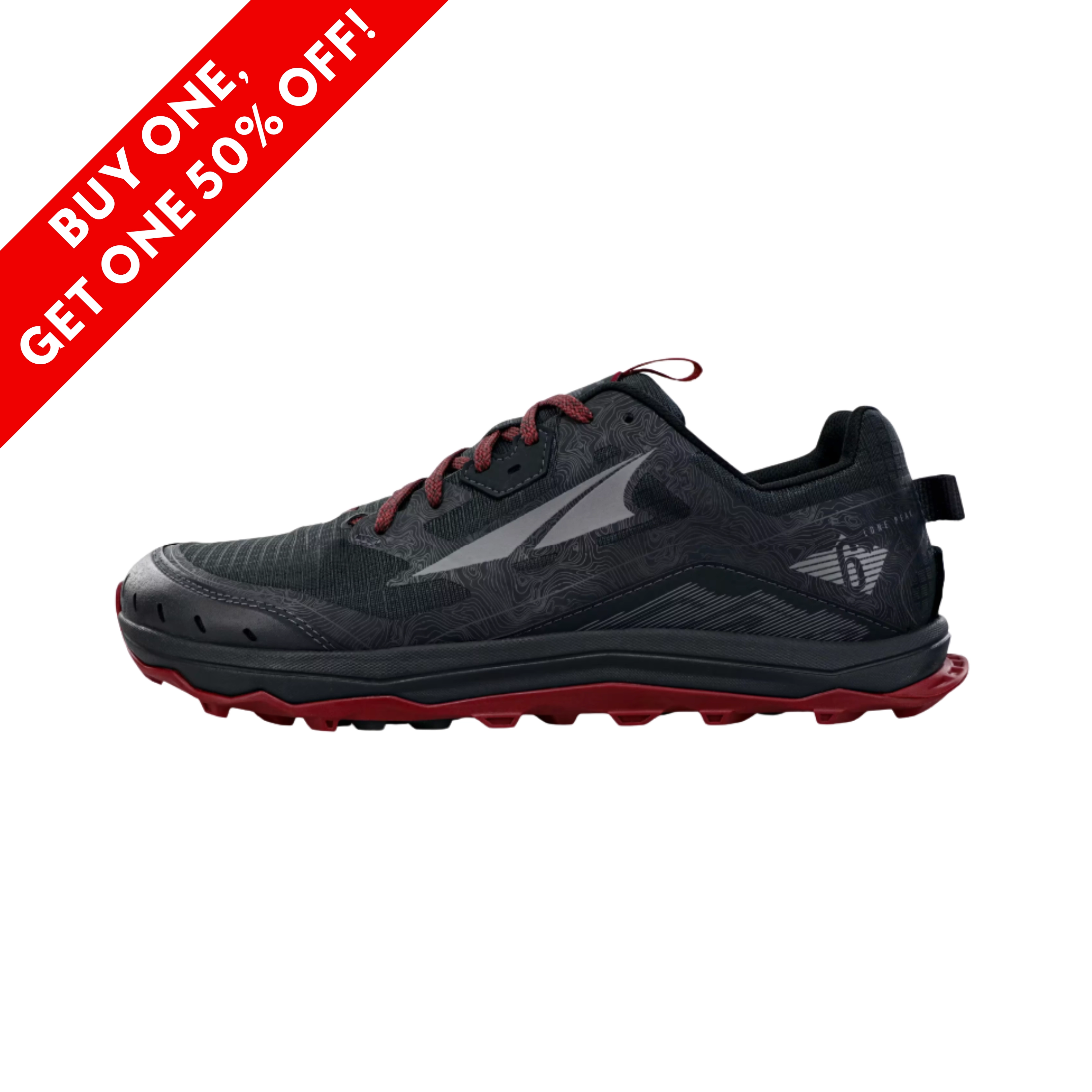 Men's Lone Peak 6 - Black/Gray (Regular Width)
