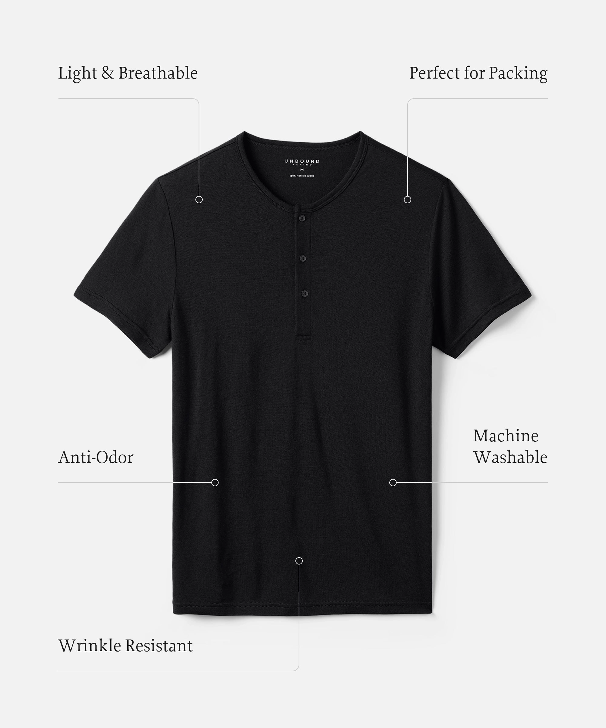Men’s Merino Short Sleeve Henley