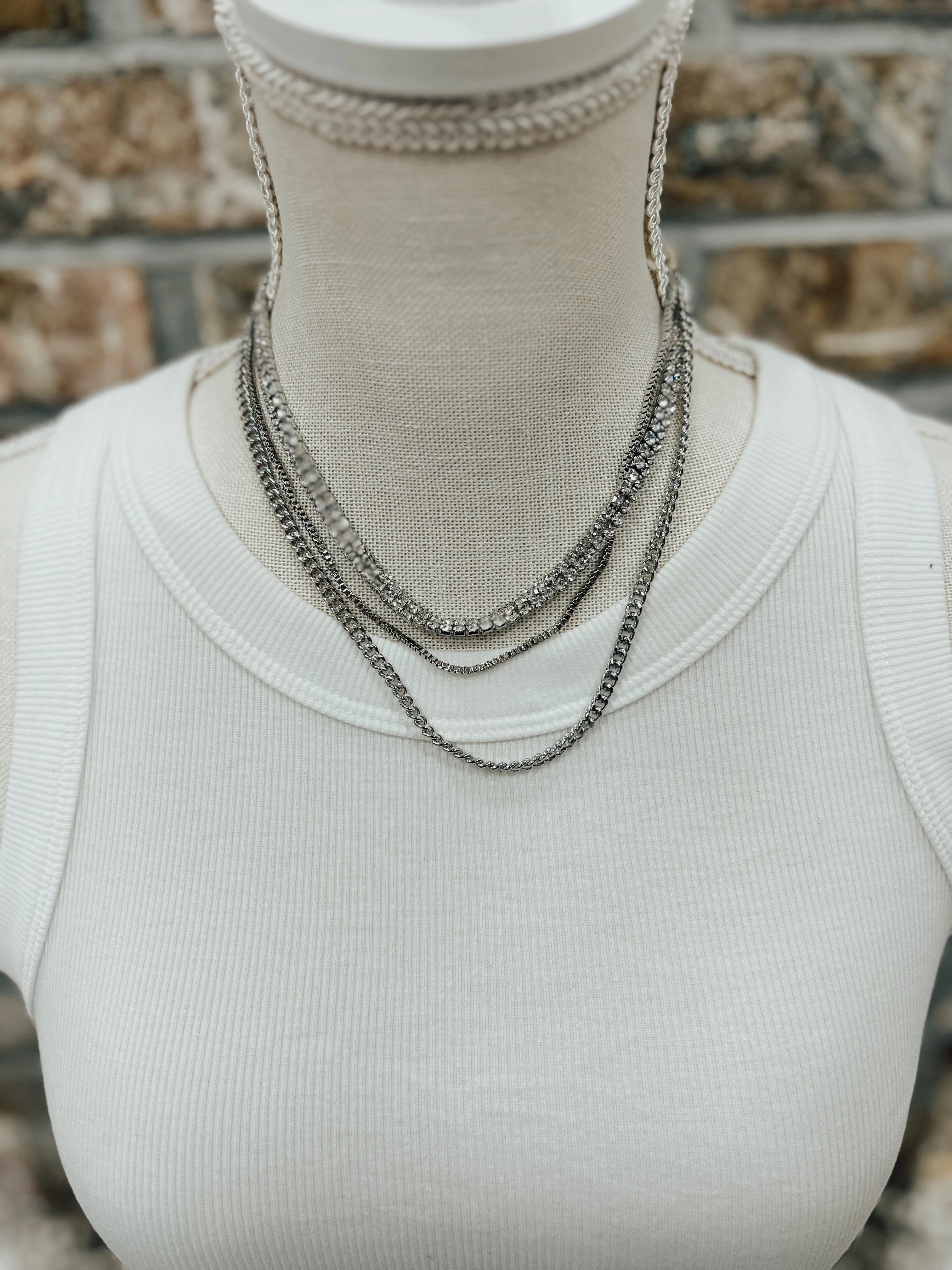 Triple Layered Bib Necklace