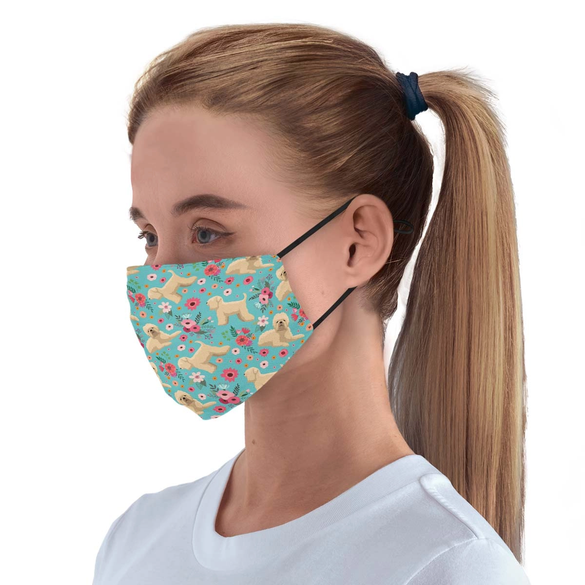 Wheaten Terrier Flower Face Cover