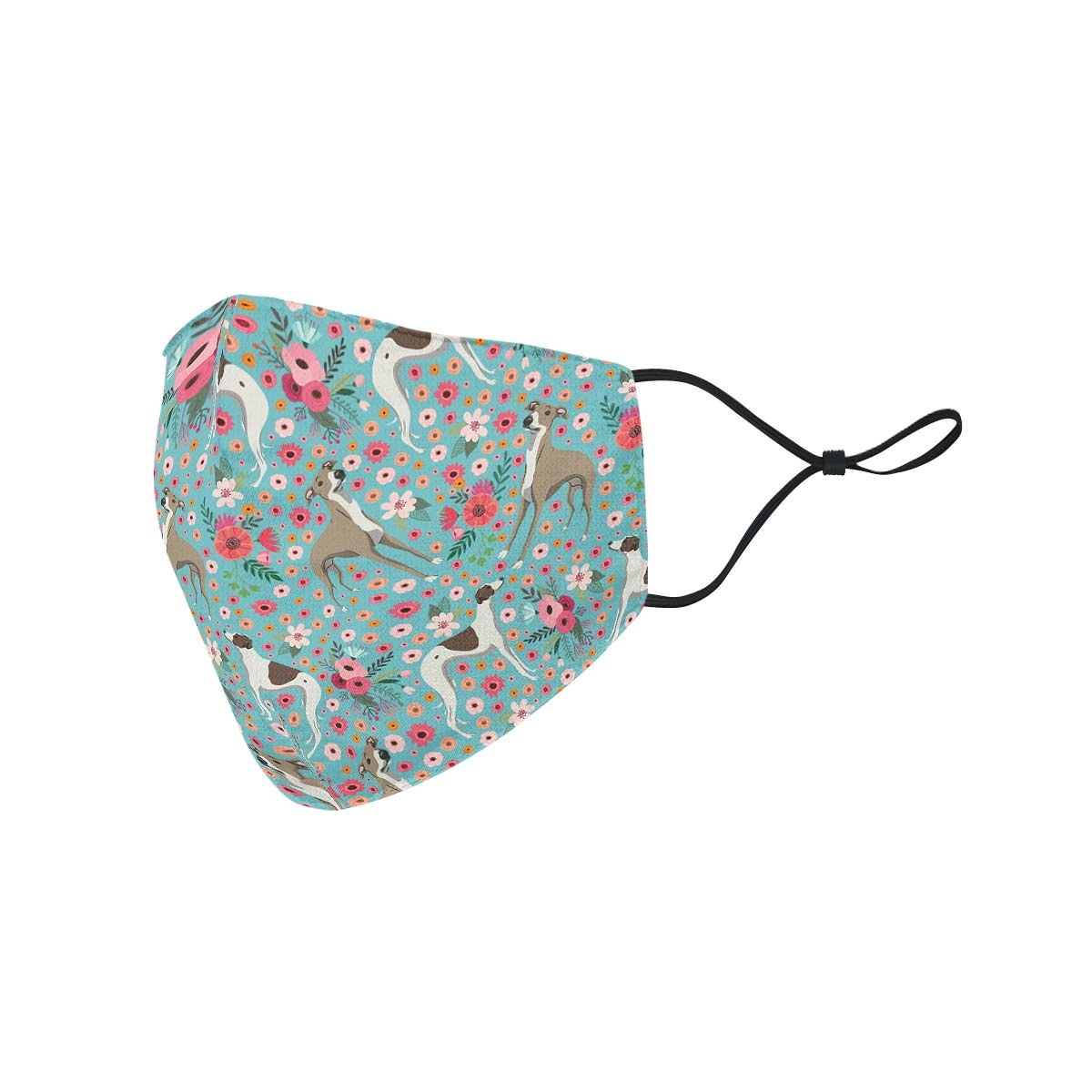 Whippet Flower Face Cover