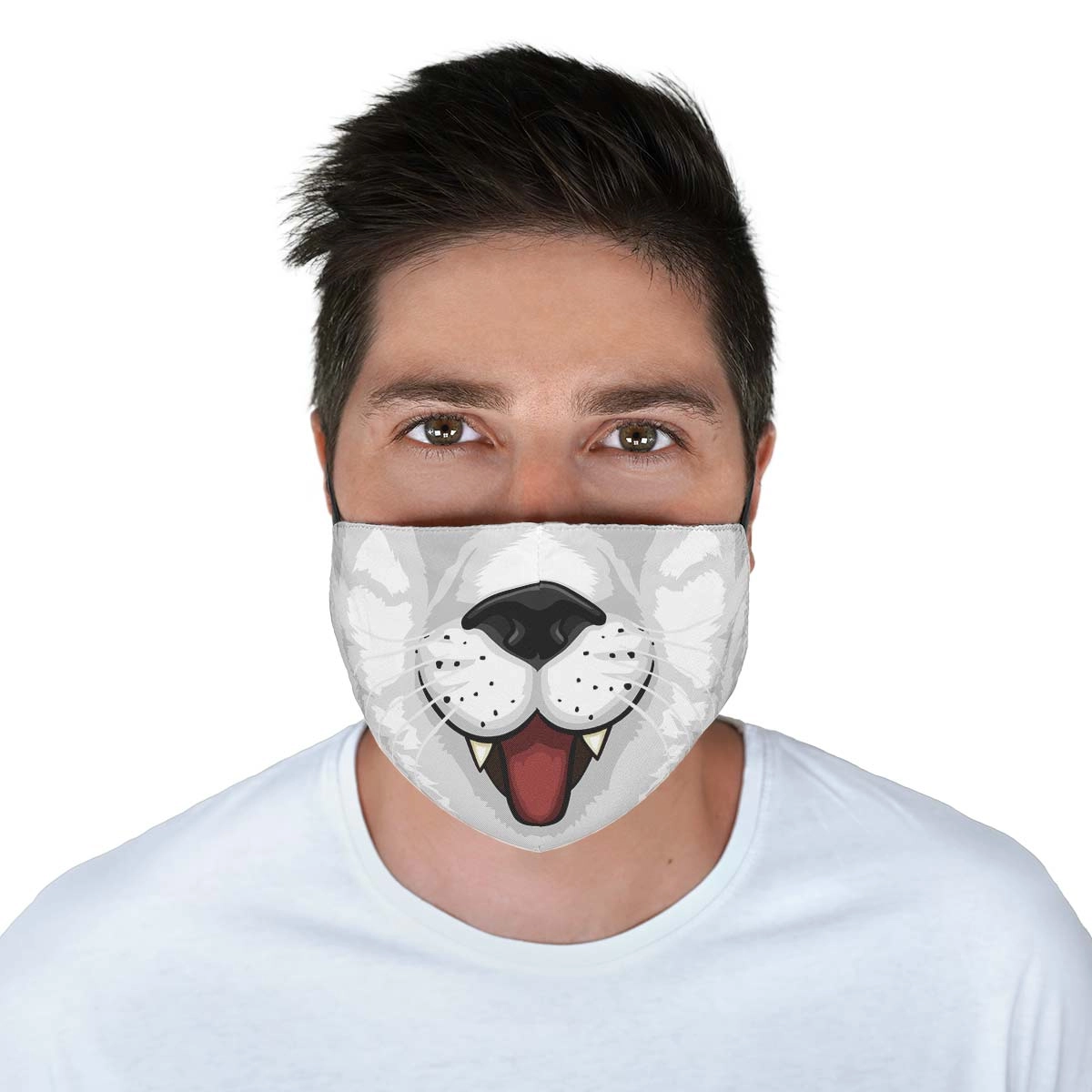 White Cat Face Cover
