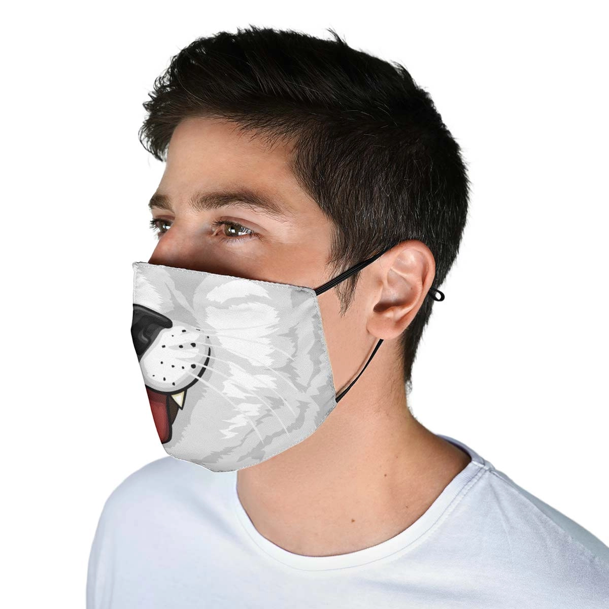 White Cat Face Cover