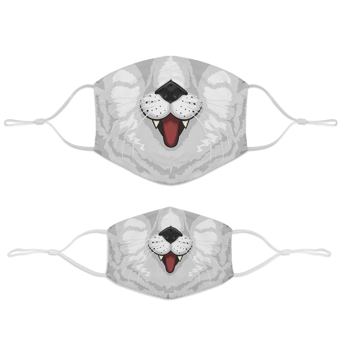 White Cat Face Cover